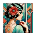 Wzór w PDF 6981 Kobieta w stylu art déco 1