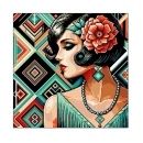 Wzór w PDF 6982 Kobieta w stylu art déco 2